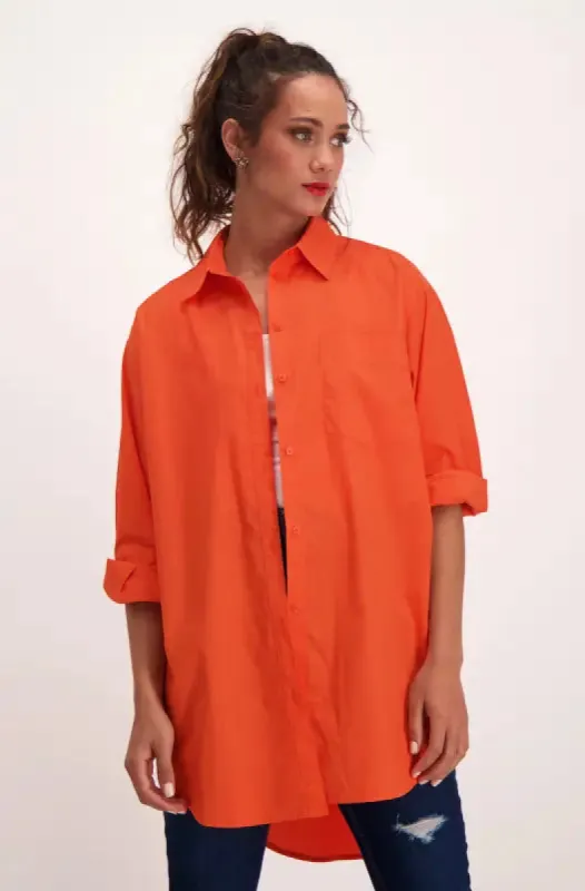 Mia Boyfriend Shirt _ 148056 _ Orange sold by Dunns