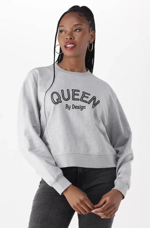 Alexis Fleece Crew Neck Top _ 145513 _ Grey sold by Dunns