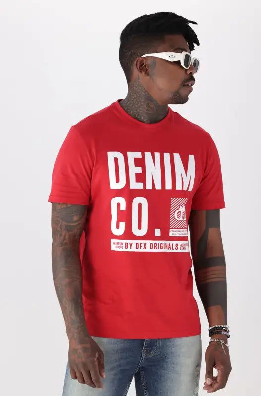 Lakewood Tee _ 140212 _ Red sold by Dunns product image thumbnail 2