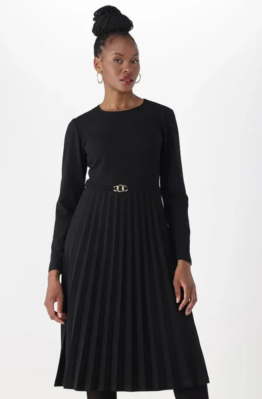 Gia  Pleat Dress _ 149935 _ Black sold by Dunns