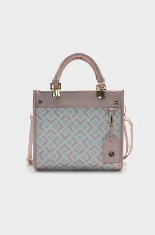 Alinda Structured Tote Bag _ 149531 _ Pink sold by Dunns