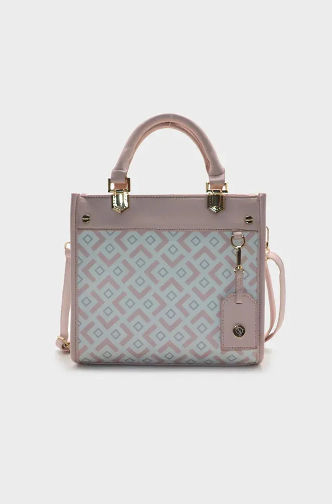 Alinda Structured Tote Bag _ 149531 _ Pink sold by Dunns