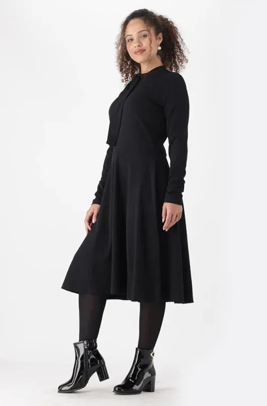 Stefani Belted Fit And Flare Dress _ 148083 _ Black sold by Dunns product image thumbnail 5