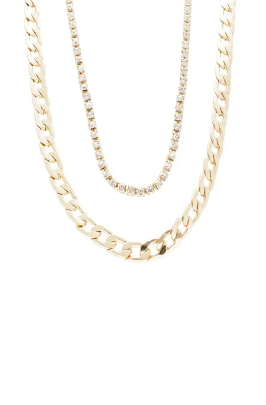 Kelly Layered Necklace _ 147896 _ Gold sold by Dunns