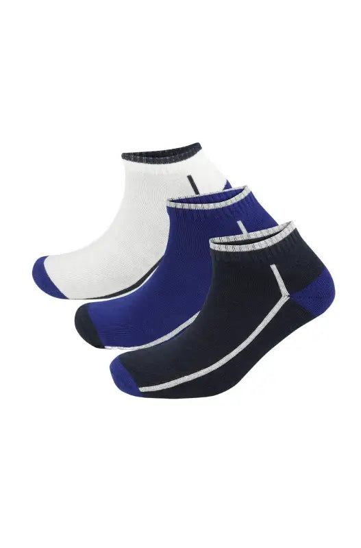 Tylan Trainer Socks - 3 Pack _ 136184 _ Blue sold by Dunns