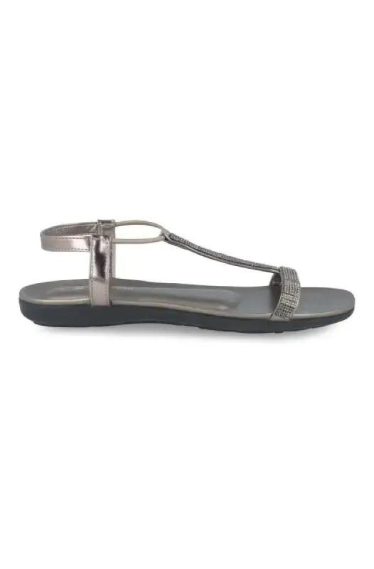 Chrystal Comfort Sandal _ 143636 _ Pewter sold by Dunns