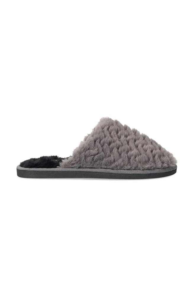 Karala Slipper _ 151845 _ Charcoal sold by Dunns
