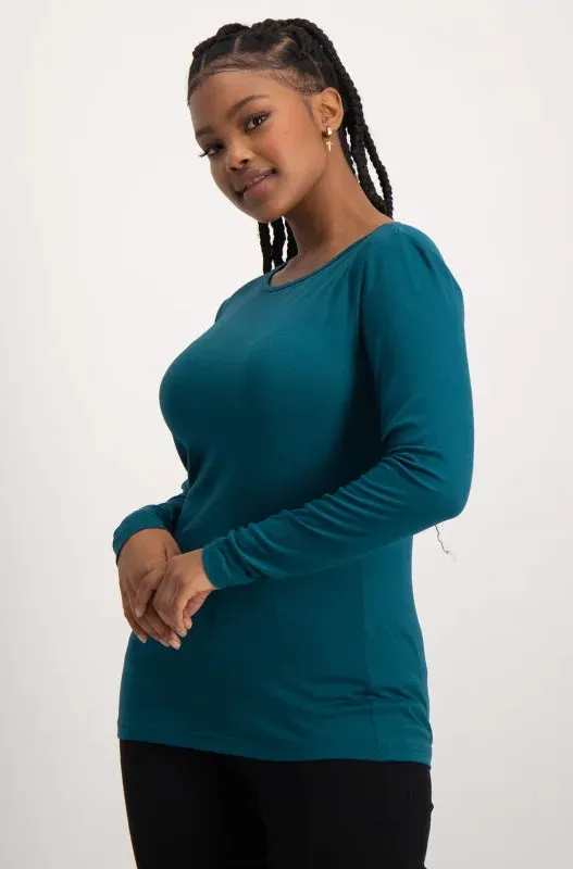 Cleo Crew Neck Tee _ 136519 _ Teal sold by Dunns product image thumbnail 2