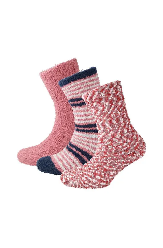 Kezia Fluffy Socks 3pk _ 146960 _ Navy sold by Dunns
