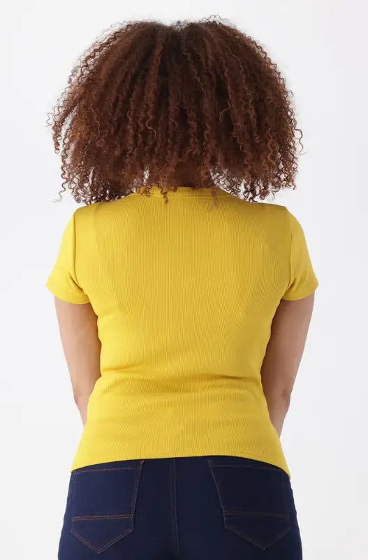 Bella Baby Rib Tee _ 149151 _ Ocre sold by Dunns product image thumbnail 3