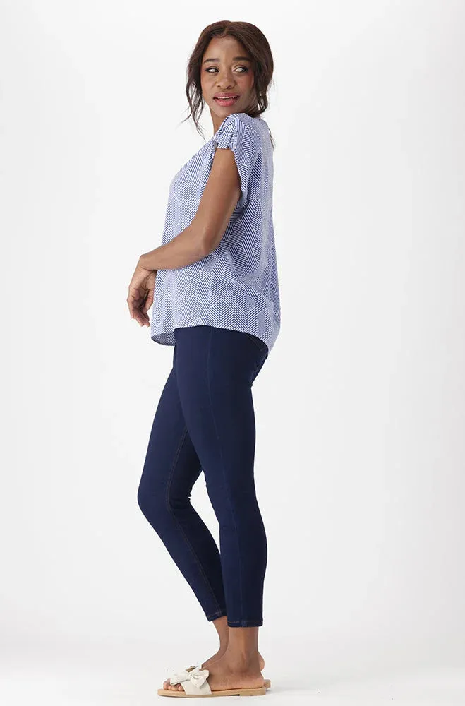 Emma Boxy Top _ 151261 _ Blue sold by Dunns product image thumbnail 5