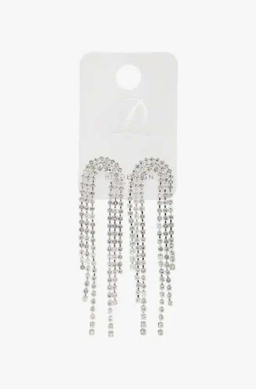 Eileen Diamante Statement Earrings _ 141920 _ Silver sold by Dunns