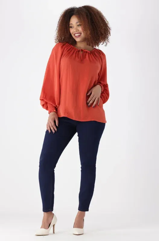 PEARL BLOUSE _ 148362 _ Orange sold by Dunns product image thumbnail 4