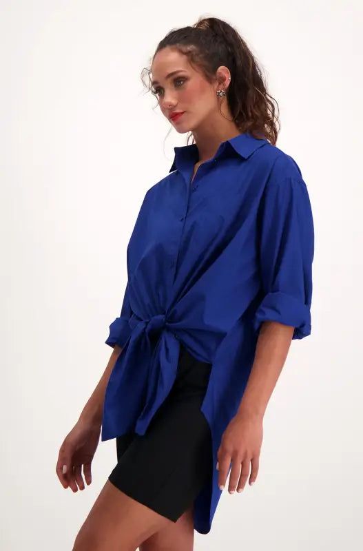 Mia Boyfriend Shirt _ 140916 _ Blue sold by Dunns product image thumbnail 2