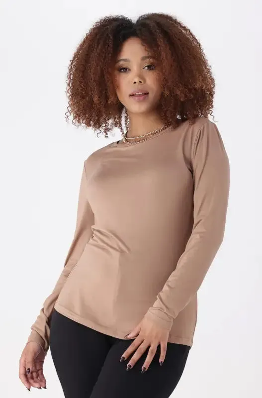 Cleo Crew Neck Tee _ 148945 _ Taupe sold by Dunns