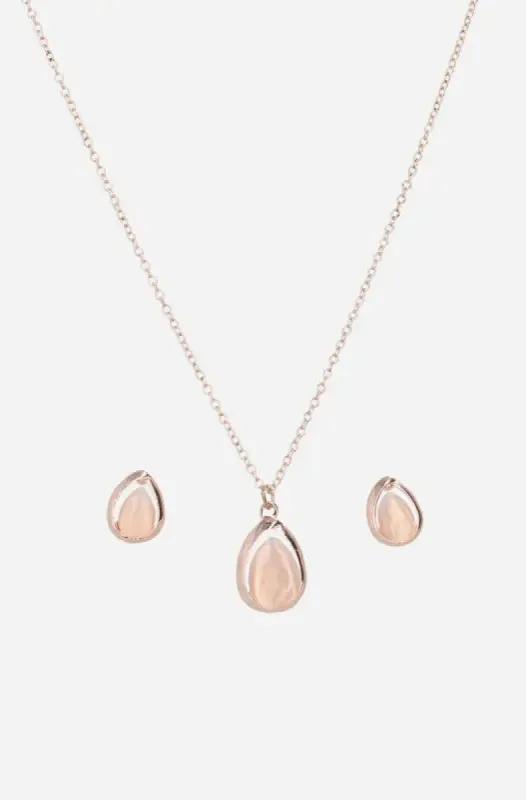 Devina Necklace Set _ 143458 _ Pink sold by Dunns