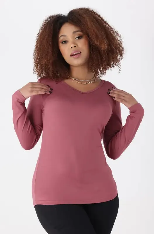 Vayla V Neck Tee _ 148950 _ Pink sold by Dunns