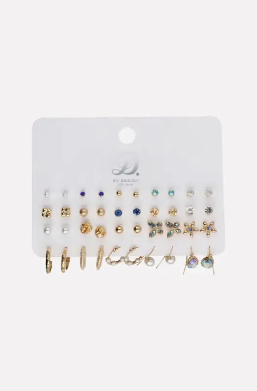 Brogan 20 Pack Earrings _ 143711 _ Gold sold by Dunns
