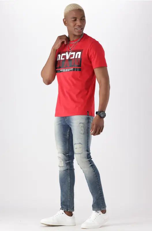 Normandy Tee _ 143417 _ Red sold by Dunns product image thumbnail 5