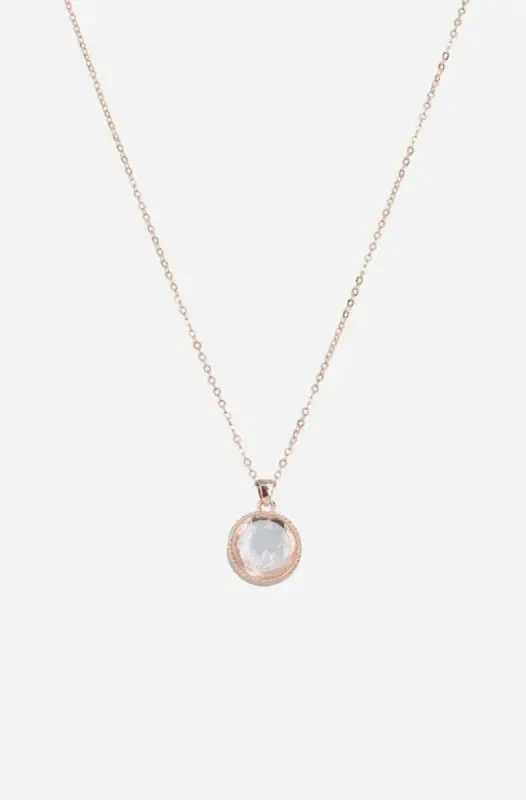 Kiara Pendant Necklace _ 143797 _ Rose Gold sold by Dunns