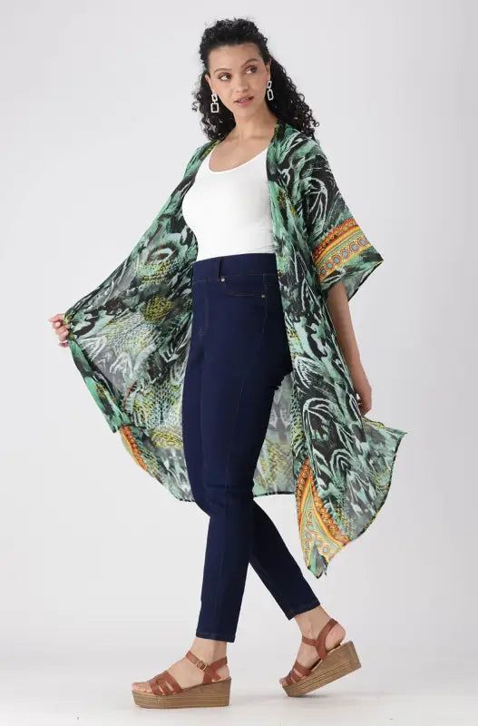Layla Printed Kimono _ 145474 _ Multi sold by Dunns product image thumbnail 5