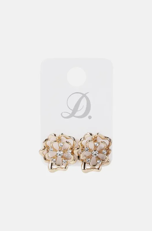 Lucy Diamante Stud Earrings _ 149729 _ Gold sold by Dunns