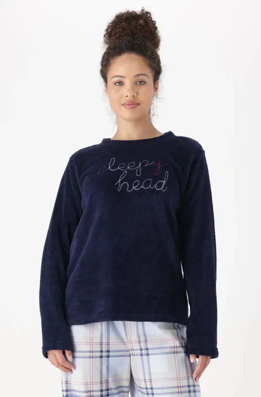 Sasha Fleece Flannel Sleep Set _ 147140 _ Navy sold by Dunns product image thumbnail 2