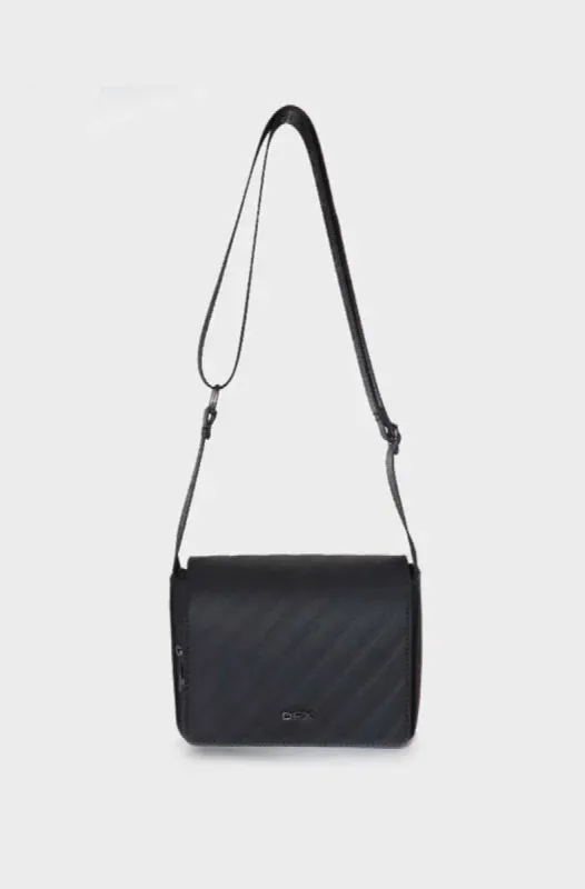 Luke Quilted Nylon & Pu Slingbag _ 148198 _ Black sold by Dunns