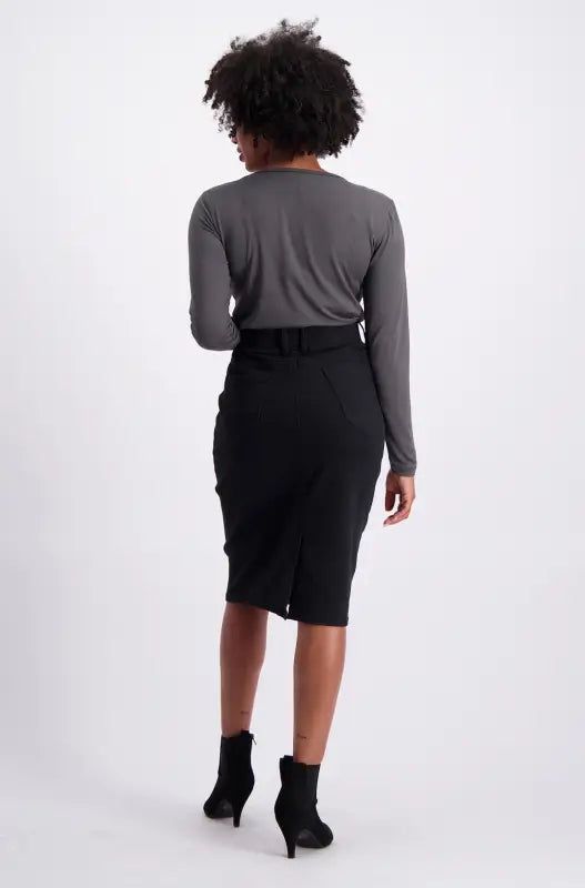 Cleo Crew Neck Tee _ 127508 _ Charcoal sold by Dunns product image thumbnail 4