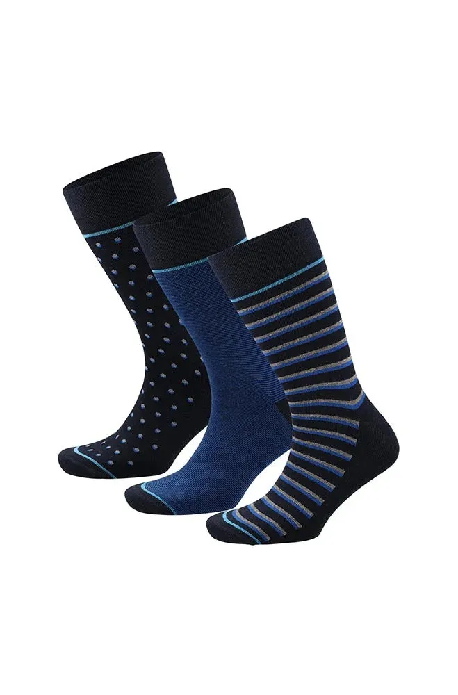 Harry Socks - 3 Pack _ 146531 _ Navy sold by Dunns