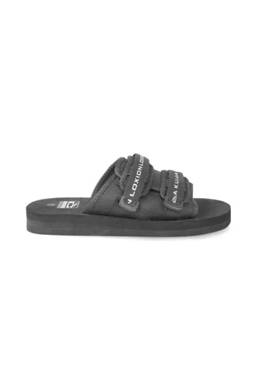 Loxion Kulca Double Velcro Slide _ 148542 _ Grey sold by Dunns