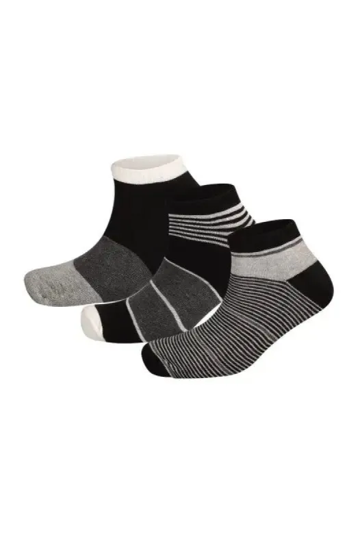 Bastian Trainer Socks - 3 Pack _ 138348 _ Black sold by Dunns