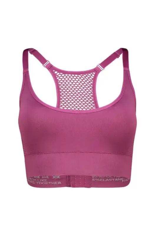 Piper Seamfree Racer Back Bra Top _ 140371 _ Purple sold by Dunns