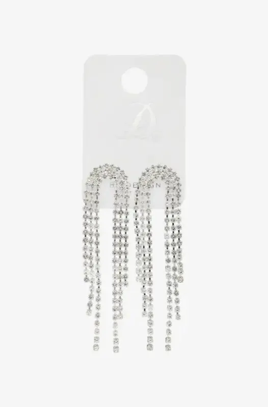 Eileen Diamante Statement Earrings _ 141920 _ Silver sold by Dunns