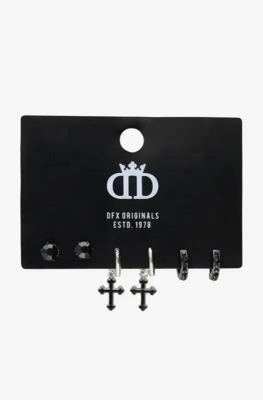 Brian 3pk Mens Earrings _ 147999 _ Multi sold by Dunns