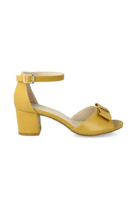 Velina Ankle Strap Sandal _ 139972 _ Mustard sold by Dunns