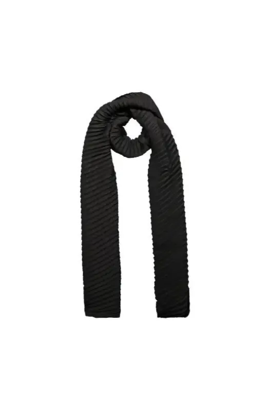 Nina Pleated Scarf _ 142184 _ Black sold by Dunns