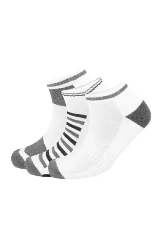 Roger Trainer Socks - 3 Pack _ 136187 _ White sold by Dunns