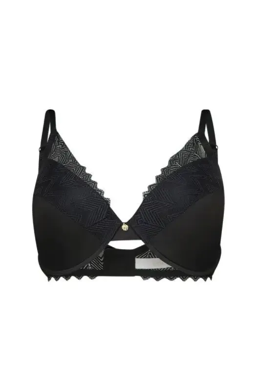 Rosa Lace Padded Bra _ 142577 _ Black sold by Dunns