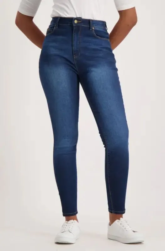Janae High Waisted Skinny Jean _ 138389 _ Dark Wash sold by Dunns