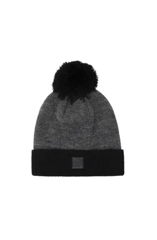 Leeroy Pom Pom Beanie _ 138214 _ Black sold by Dunns