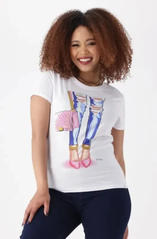 Zola Regular Fitted Graphic Tee _ 146704 _ White sold by Dunns