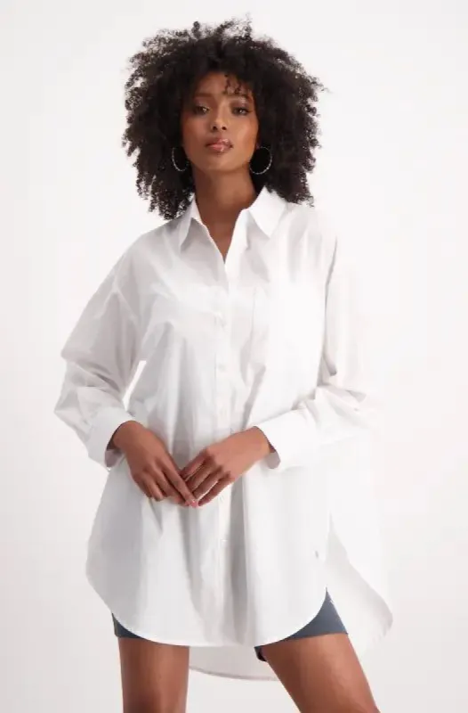 Mia Boyfriend Shirt _ 148054 _ White sold by Dunns