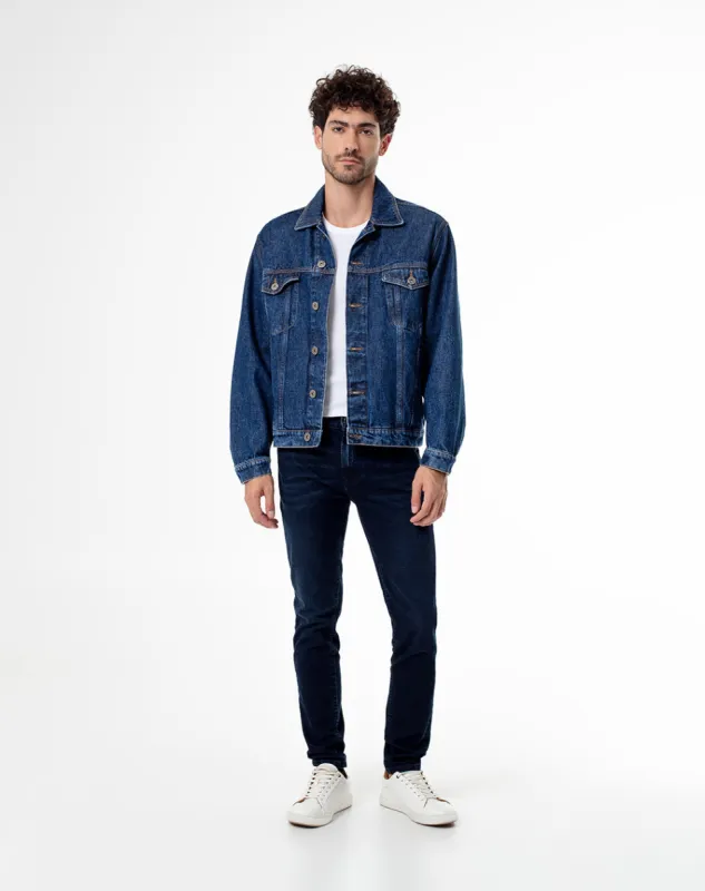 Jean skinny fit tiro medio indigo oscuro sold by Gef
