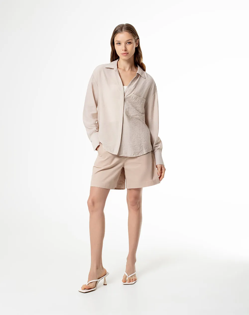 Camisa manga larga regular arena mujer sold by Gef product image thumbnail 4