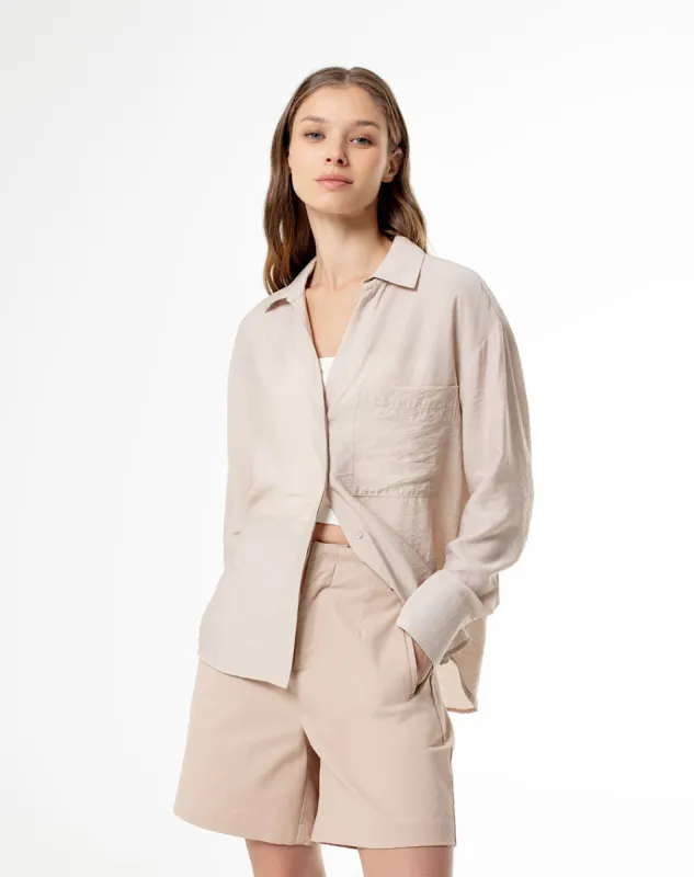 Camisa manga larga regular arena mujer sold by Gef