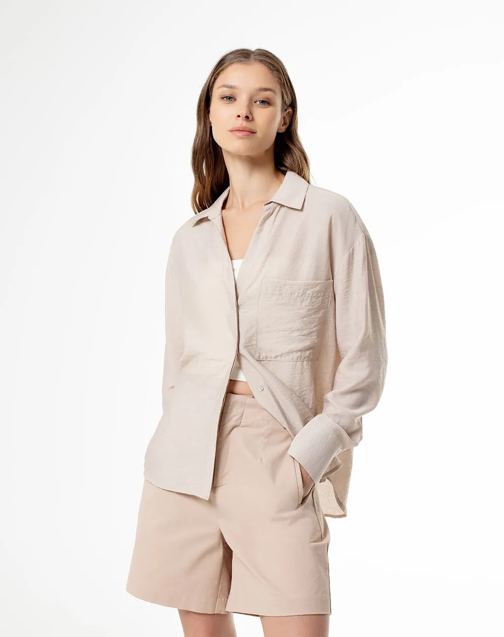 Camisa manga larga regular arena mujer sold by Gef