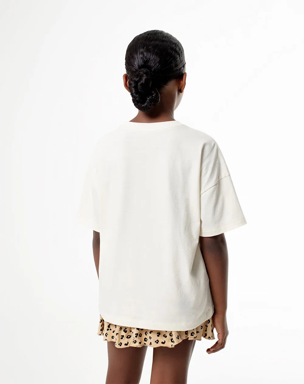 Camiseta oversize algodón blanca estampada niña sold by Gef product image thumbnail 2