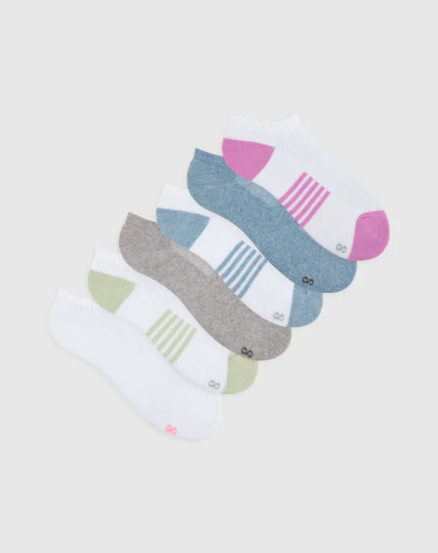 Medias niña tobillera corta algodón pack x6 surtido sold by Gef