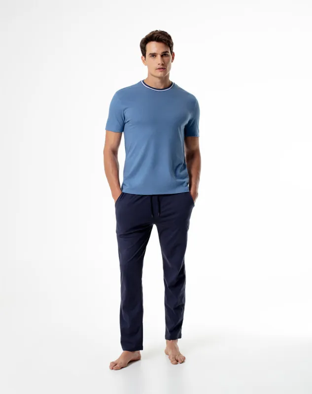 Pijama relaxed fit manga corta azul sold by Gef